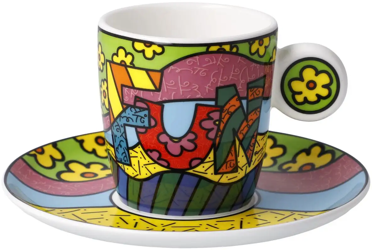 

Чашка для эспрессо Goebel "Britto", Поп Арт, Тонкий костяной фарфор, Ромеро Бритто - Fun 7 см, цвет bunt