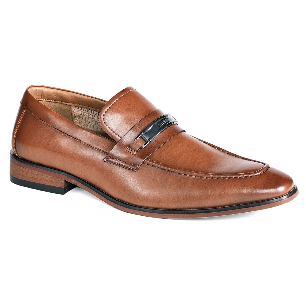 

Туфли мокасины с вышитым носом Speer от Tommy Hilfiger, cognac faux leather