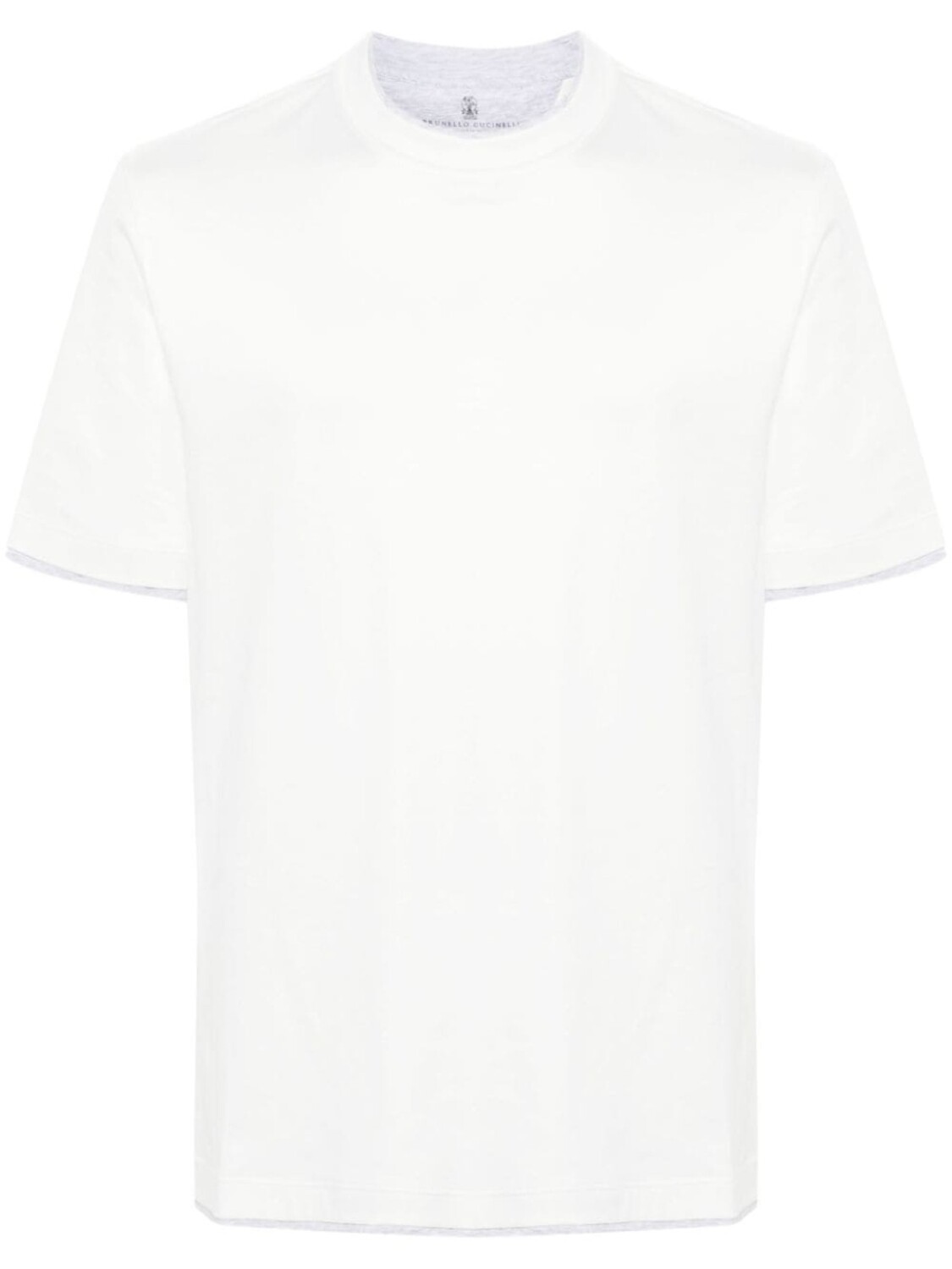 

Brunello Cucinelli футболка с круглым вырезом и контрастной отделкой, белый