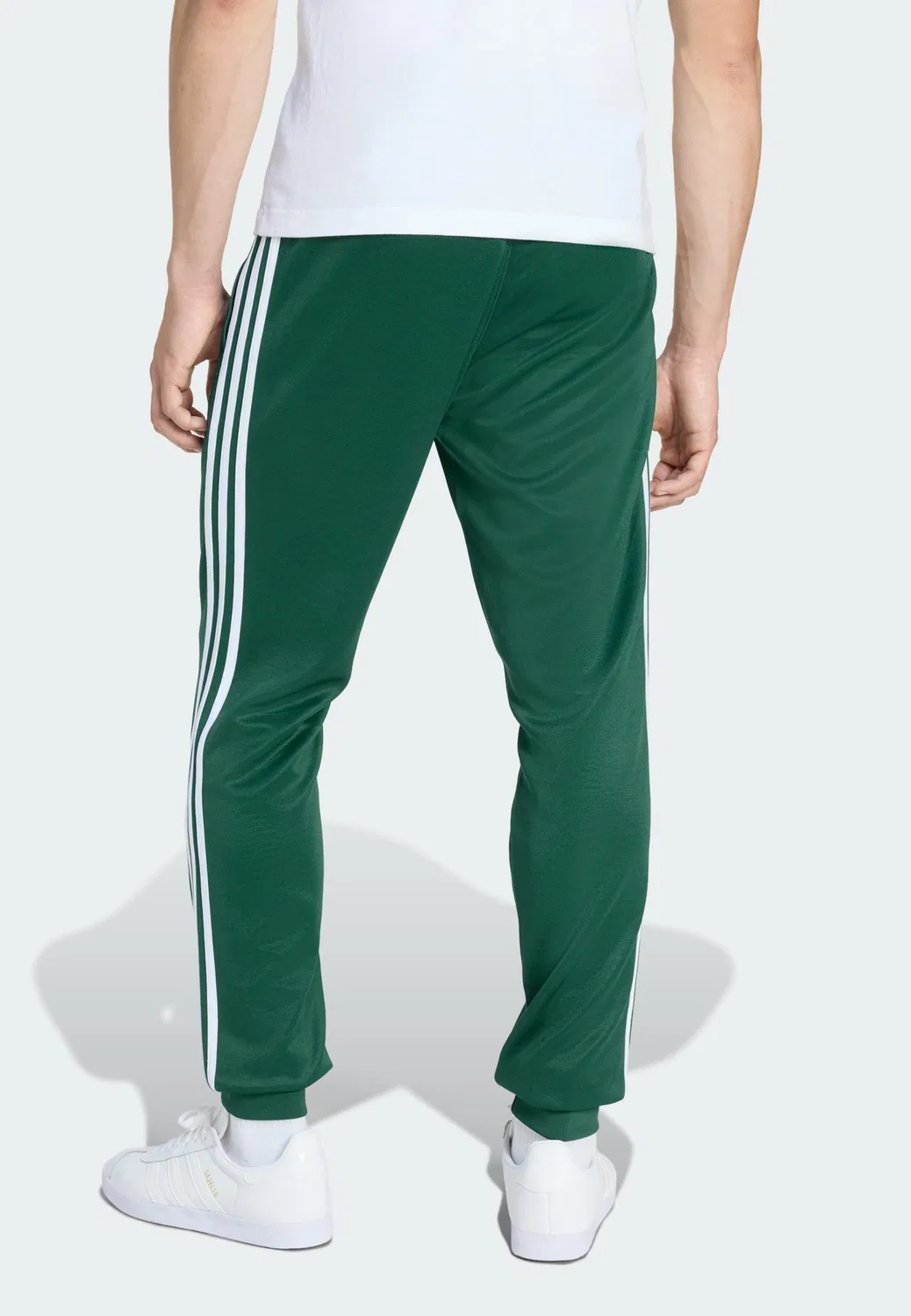 Зауженные брюки Adidas Originals Sst зеленого цвета — фото 3