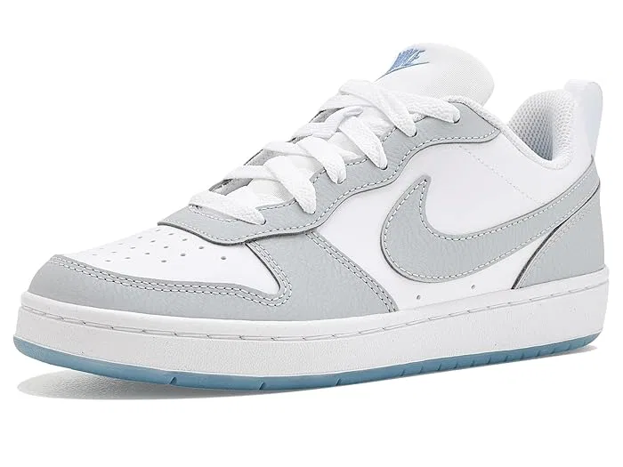 Кроссовки кожаные Court Borough Recraft Se Nike Kids, White/Wolf Grey/Work Blue