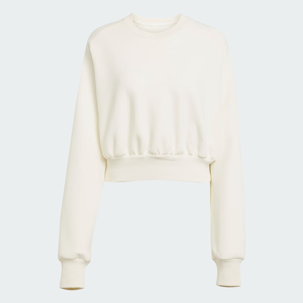 Толстовка Adidas Soft Lux Loose Sweatshirt, цвет Off White — фото 4