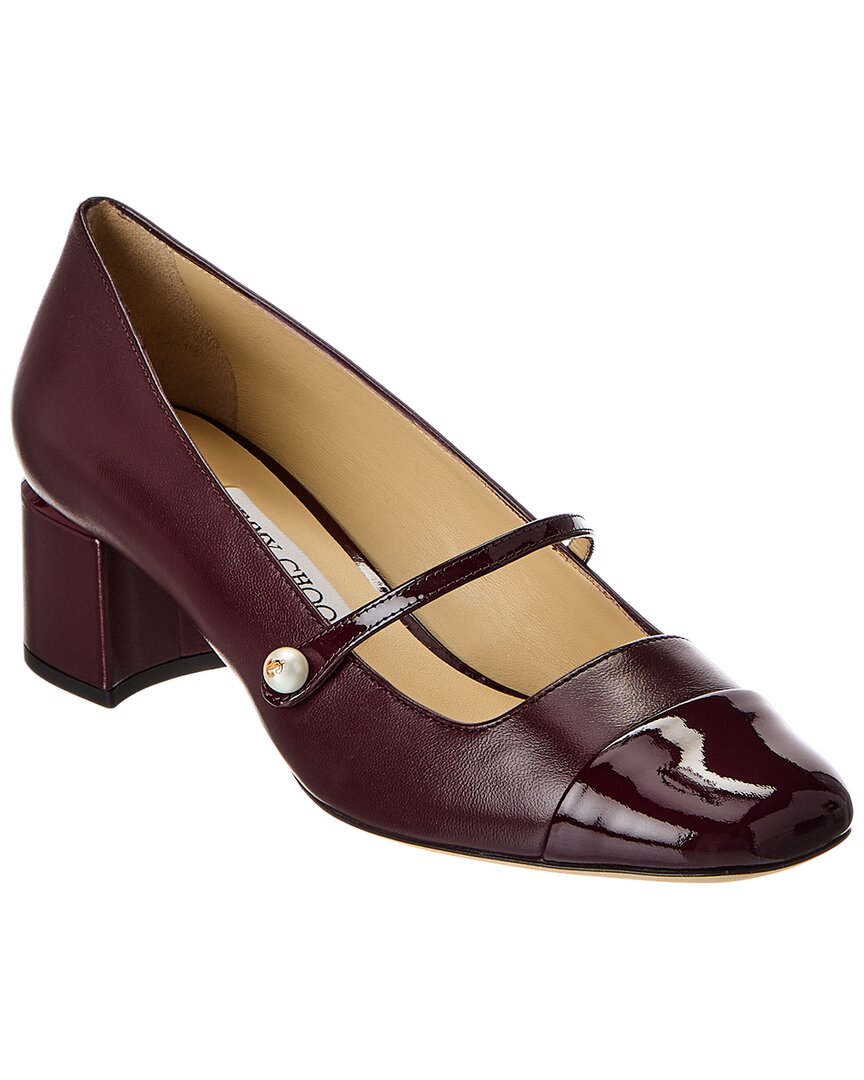 Туфли-лодочки Jimmy Choo Elisa 45 из кожи и лака, красный