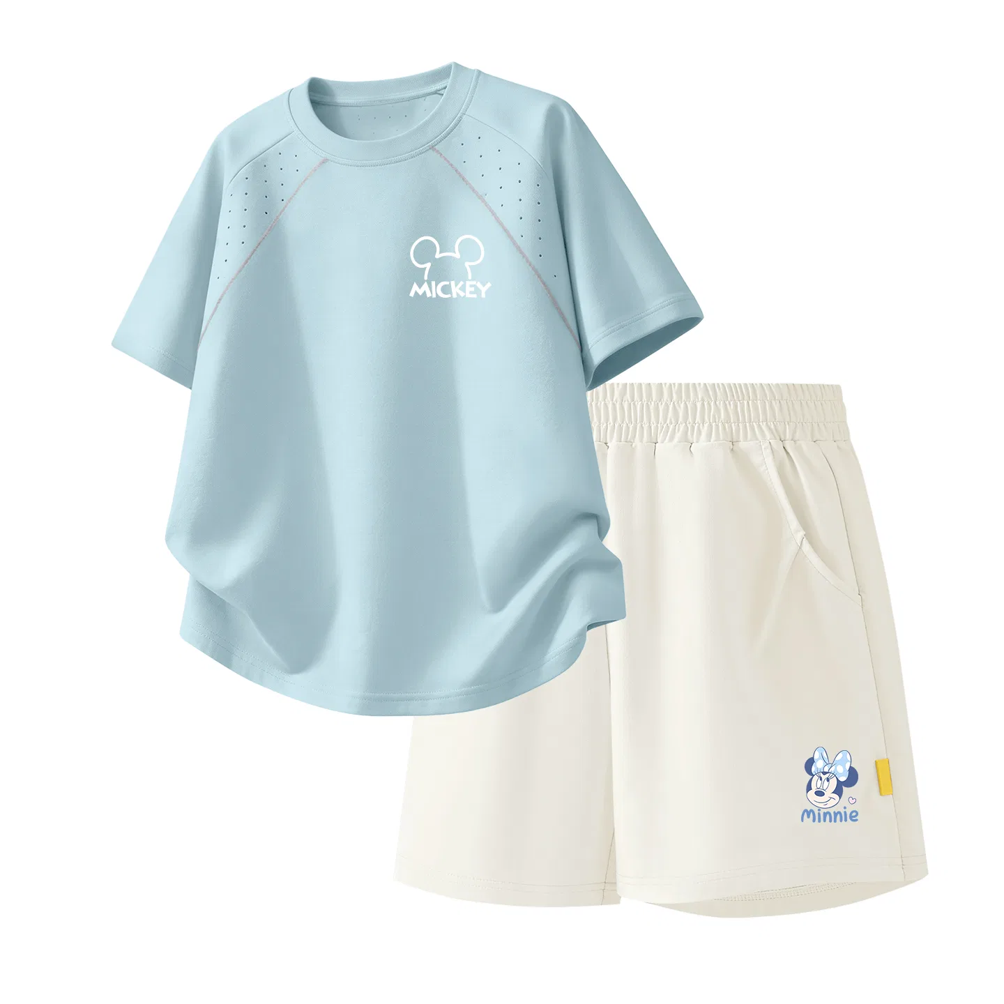 Детский спортивный костюм Casual Sportswear 2 Piece Set Disney, Thick Board Di Line K Glacier Blue+Di L Cute Girl K_Bottom Right Mist White