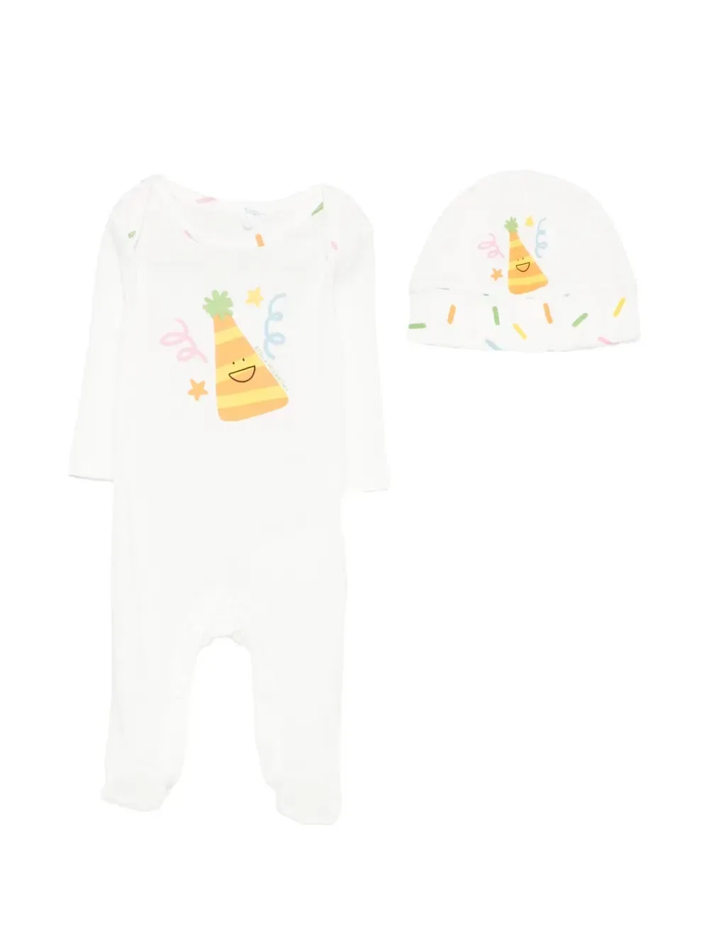 Комплект из ромперов с принтом Stella McCartney Kids, белый