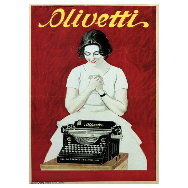 

Фреска LegendArte Olivetti Macchina da Scrivere, многоцветный