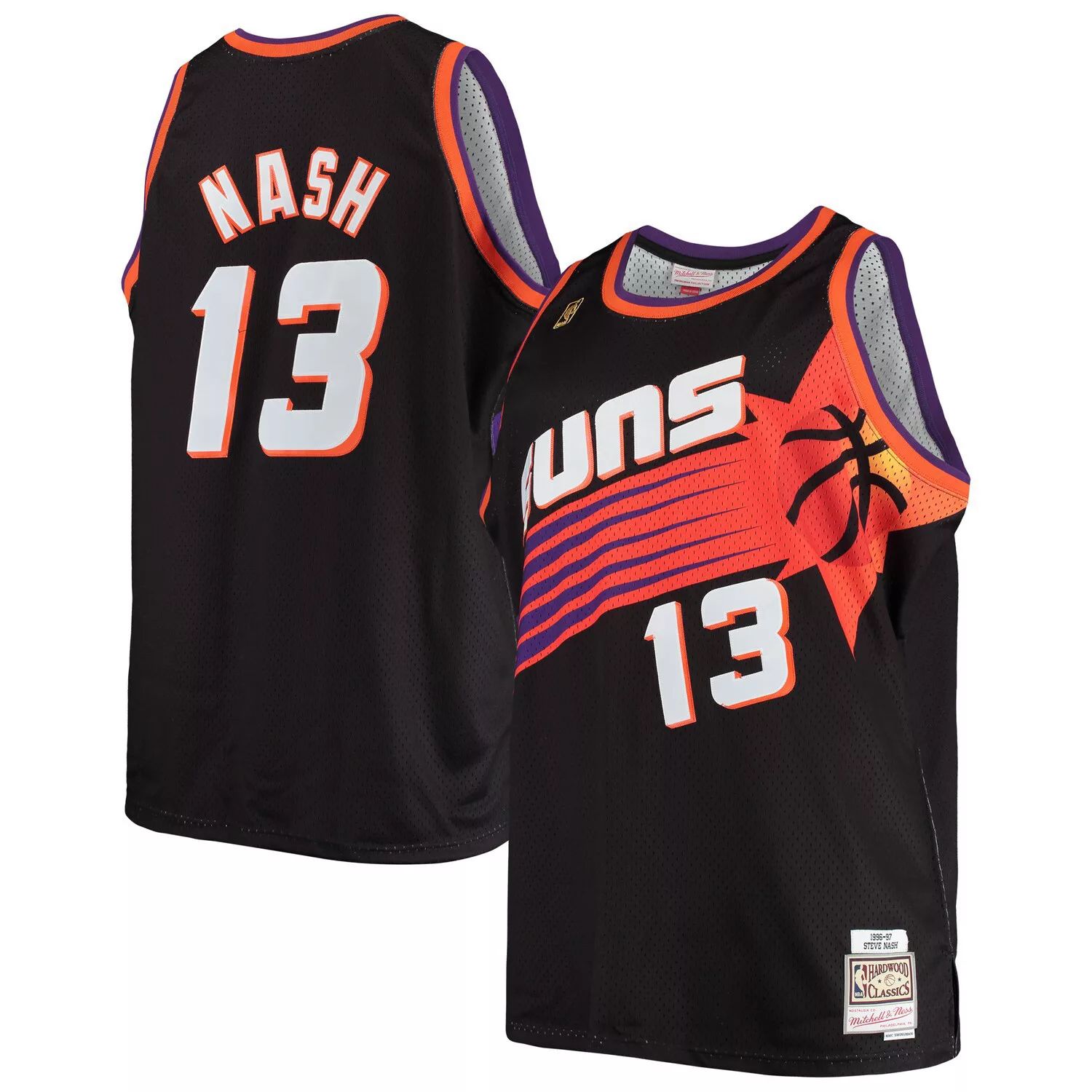 

Мужская классическая майка Mitchell & Ness Steve Nash Black Phoenix Suns Big & Tall Hardwood Classics