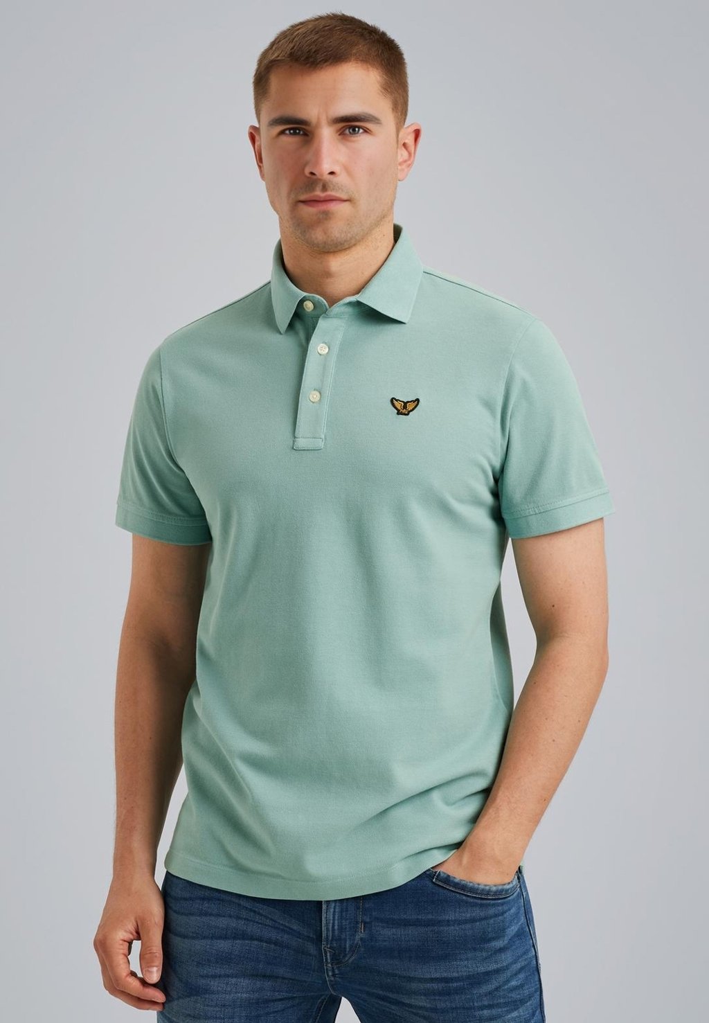 

Рубашка поло MIT GARMENT-DYE-WASCHUNG PME Legend, бирюзовый