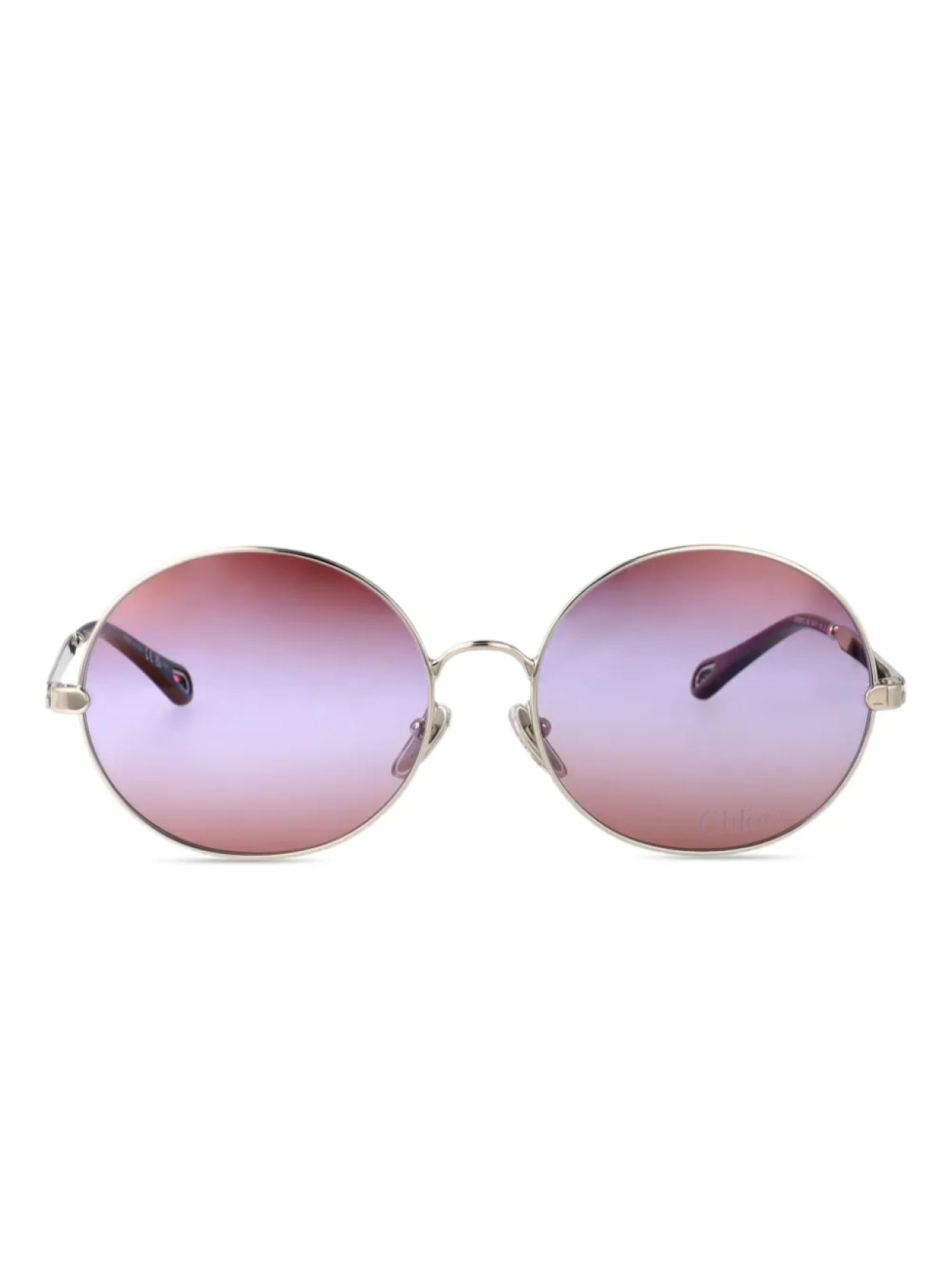 

Chloé Eyewear round-frame gradient солнцезащитные очки, золотой