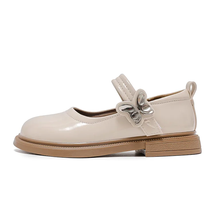Детские кожаные туфли low top из искусственной кожи, устойчивые к скольжению и истиранию WARRIOR, бежевый