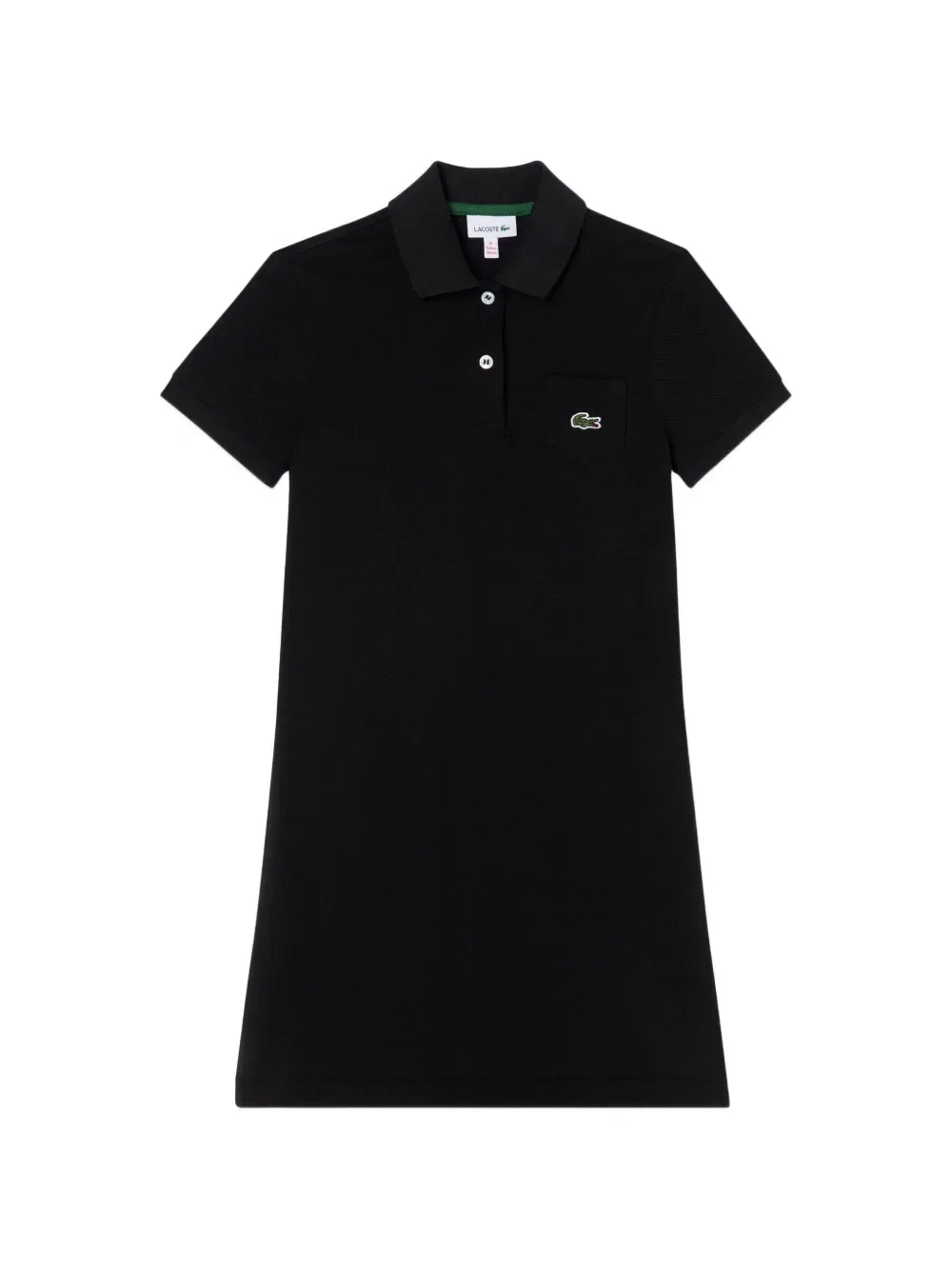 Платье с карманами и логотипом Lacoste Kids, черный