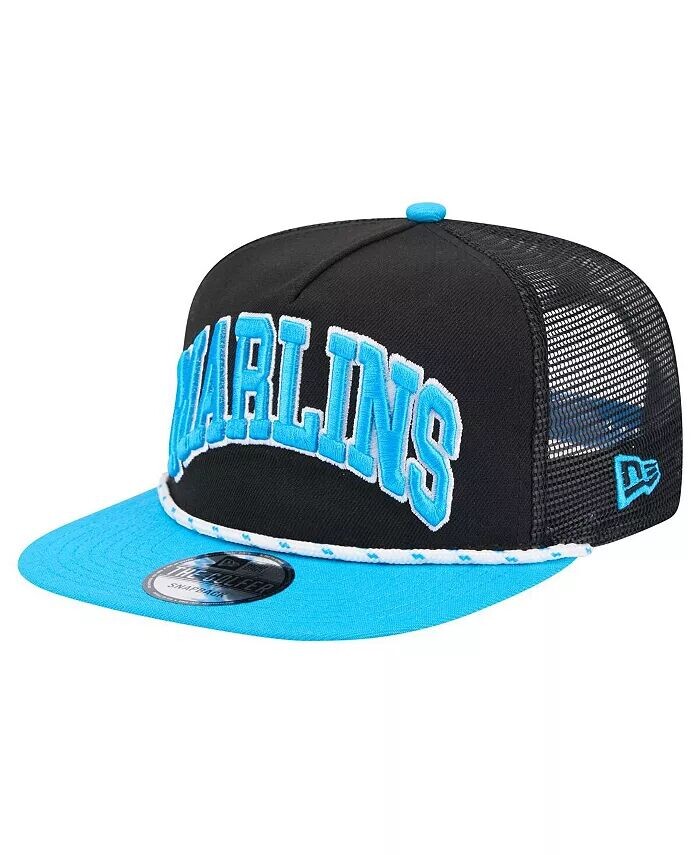 

Мужская черная бейсболка для гольфа Miami Marlins Throwback Meshback New Era