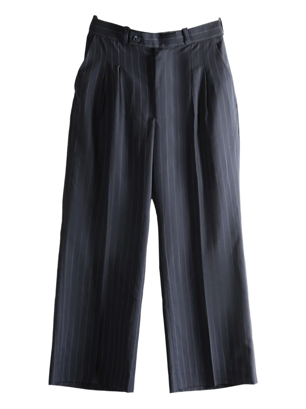 

Плиссированные брюки в тонкую полоску Late for Work, синий