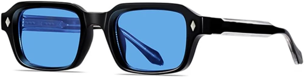 

Мужские солнцезащитные очки в стиле ретро, ​​модные женские солнцезащитные очки в стиле панк, защита от УФ-излучения UV400, солнцезащитные очки с заклепками SZVVBKK, Black Blue