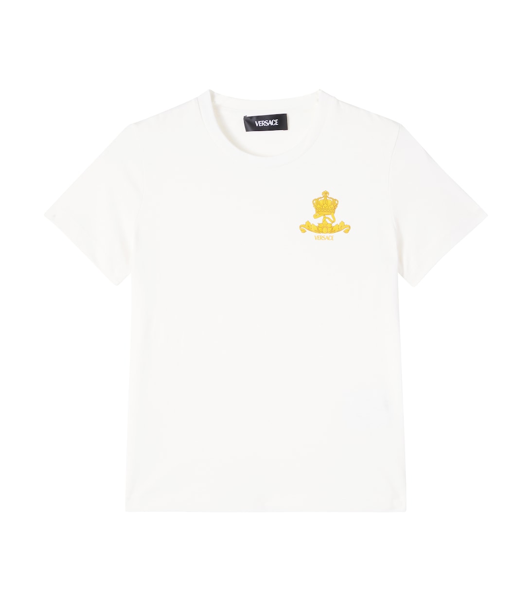

Футболка Barocco Crown из хлопкового джерси Versace Kids, белый