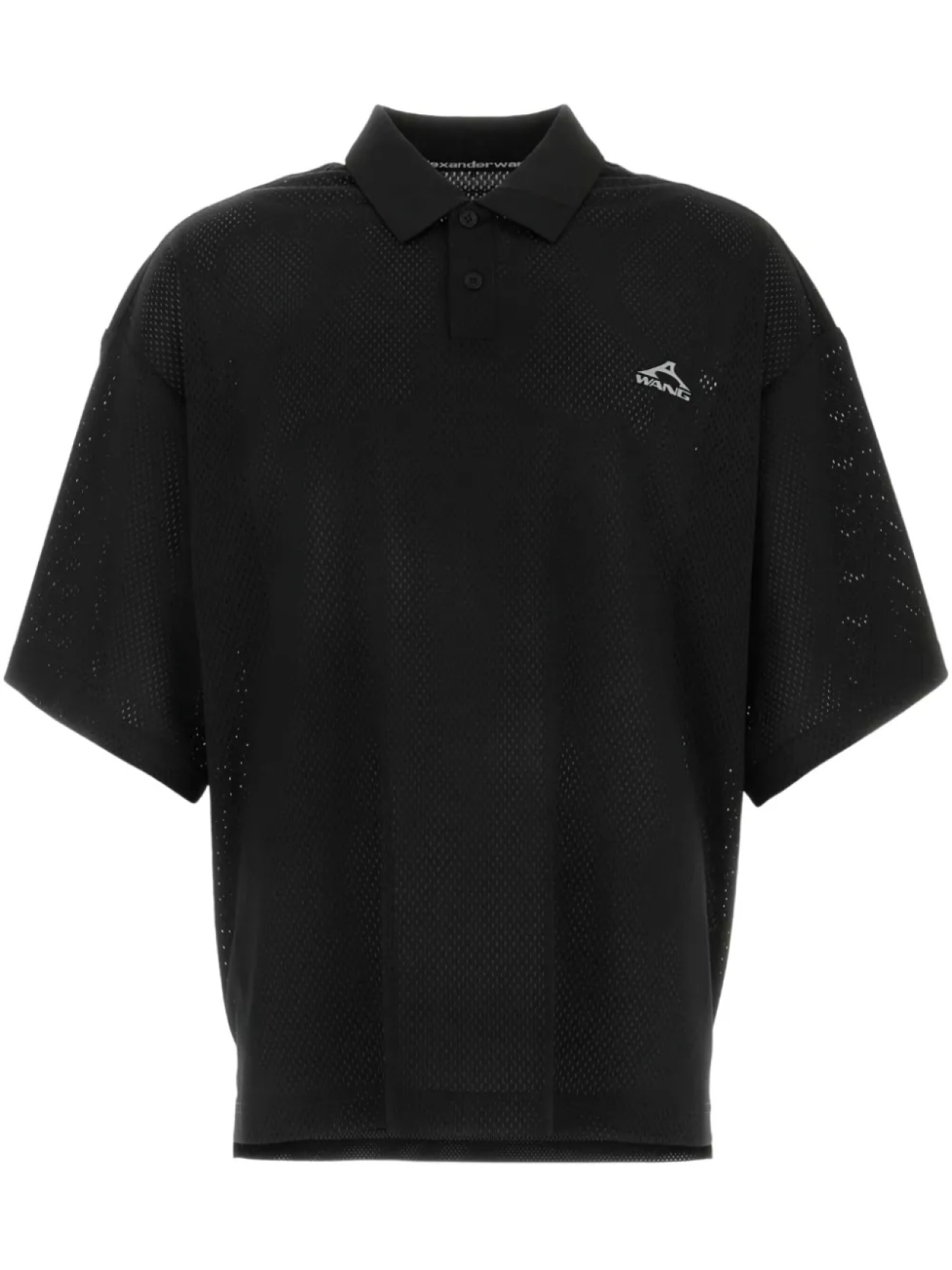 

Рубашка-поло Alexander Wang из сетки, черный