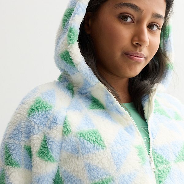 Детская худи-куртка из искусственного меха Tek Gear, Cream Quilt — фото 3