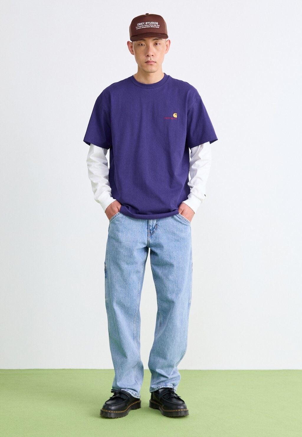 

Базовая футболка AMERICAN SCRIPT Carhartt WIP, синий