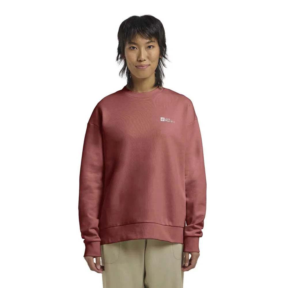 

Толстовка Jack Wolfskin Essential Crewneck, розовый