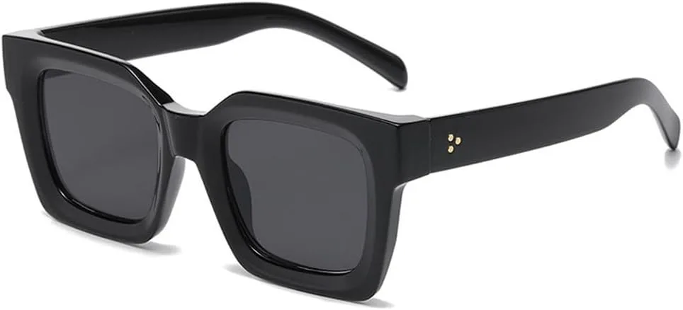 

Солнцезащитные очки Rivets для мужчин в винтажном стиле, модные солнцезащитные очки UV400 для женщин, градиентные солнцезащитные очки HVTVTLA, Black Gray