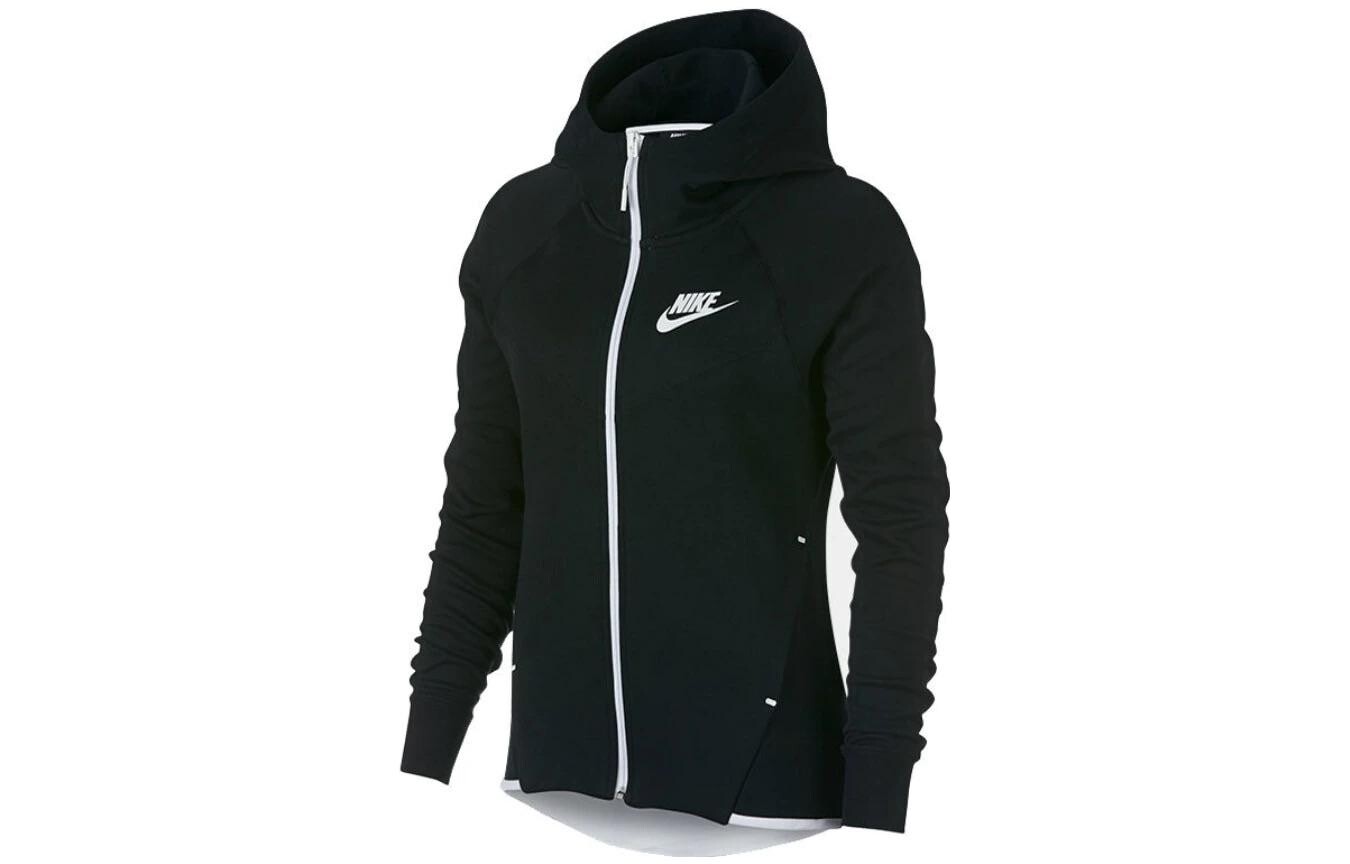 

Куртка женская Nike оригинального кроя с капюшоном, черный