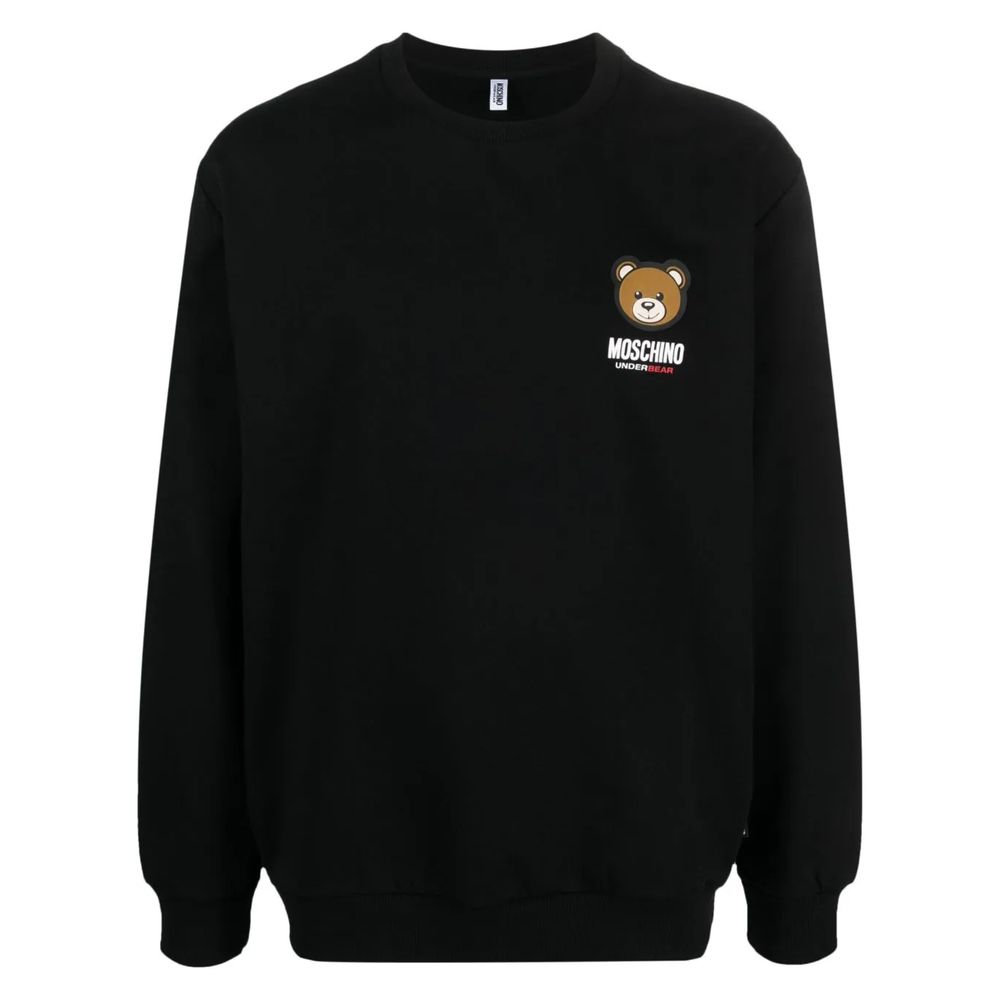 

Черный хлопковый свитер Moschino