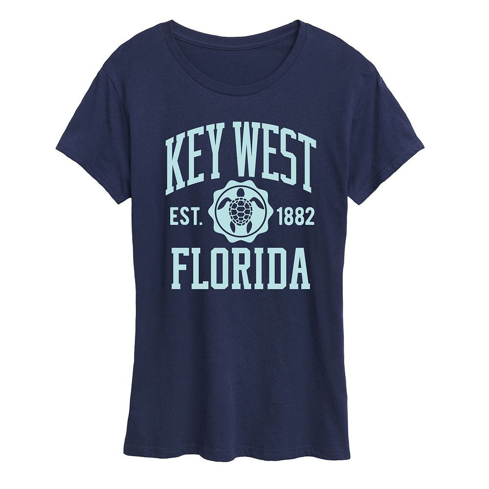 

Женская футболка с рисунком Key West Athletic, темно-синий