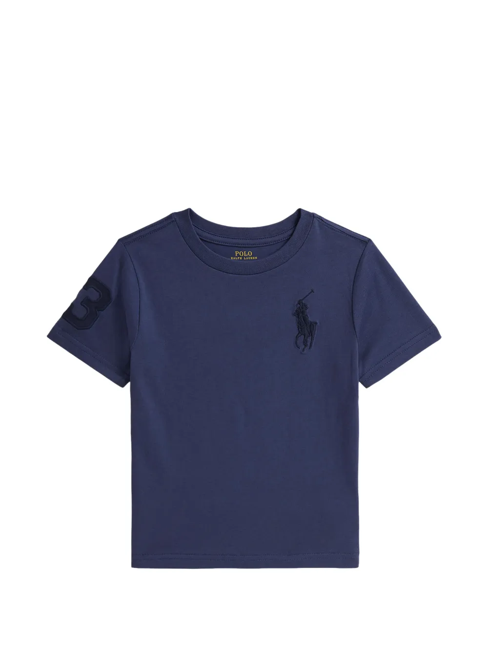

Футболка с аппликацией Polo Ralph Lauren Kids, синий