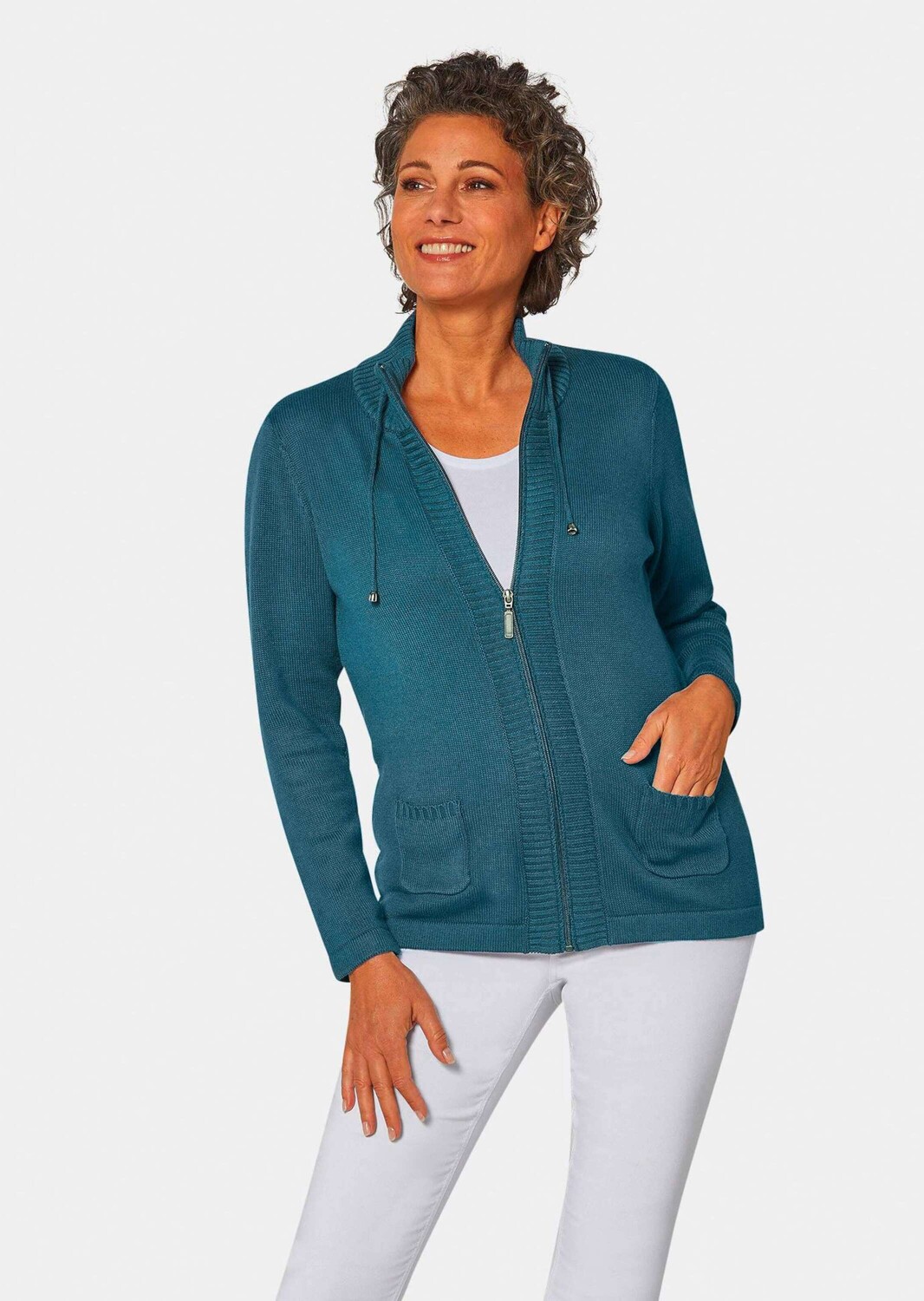 

Кардиган GOLDNER Strickjacke, цвет dunkelpetrol