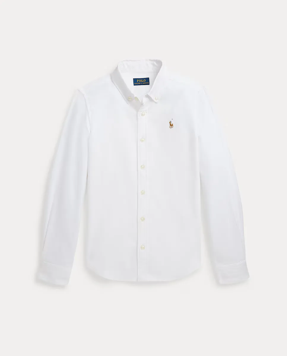 

Рубашка из хлопка оксфорд для девочек Polo Ralph Lauren, белый