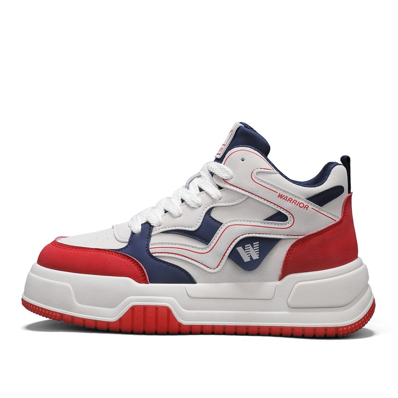 

WARRIOR Кроссовки для скейтбординга мужские High top Blue/Red