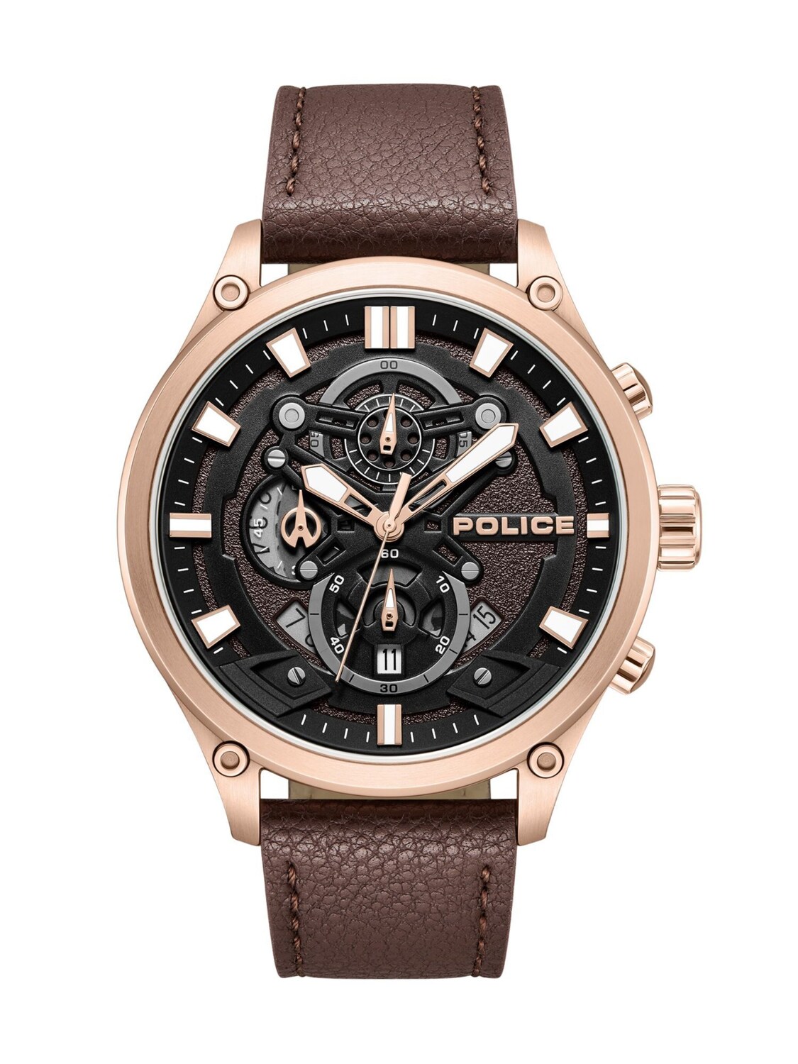 

POLICE Часы Analog 'Wadden' в цвете Mocha, темно-коричневые