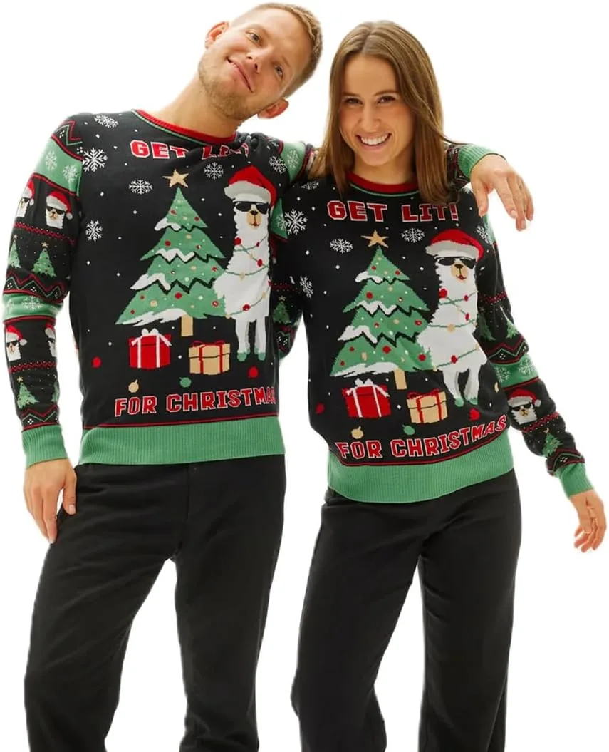 

Свитер рождественский Santa с длинными рукавами и круглым вырезом Tempura