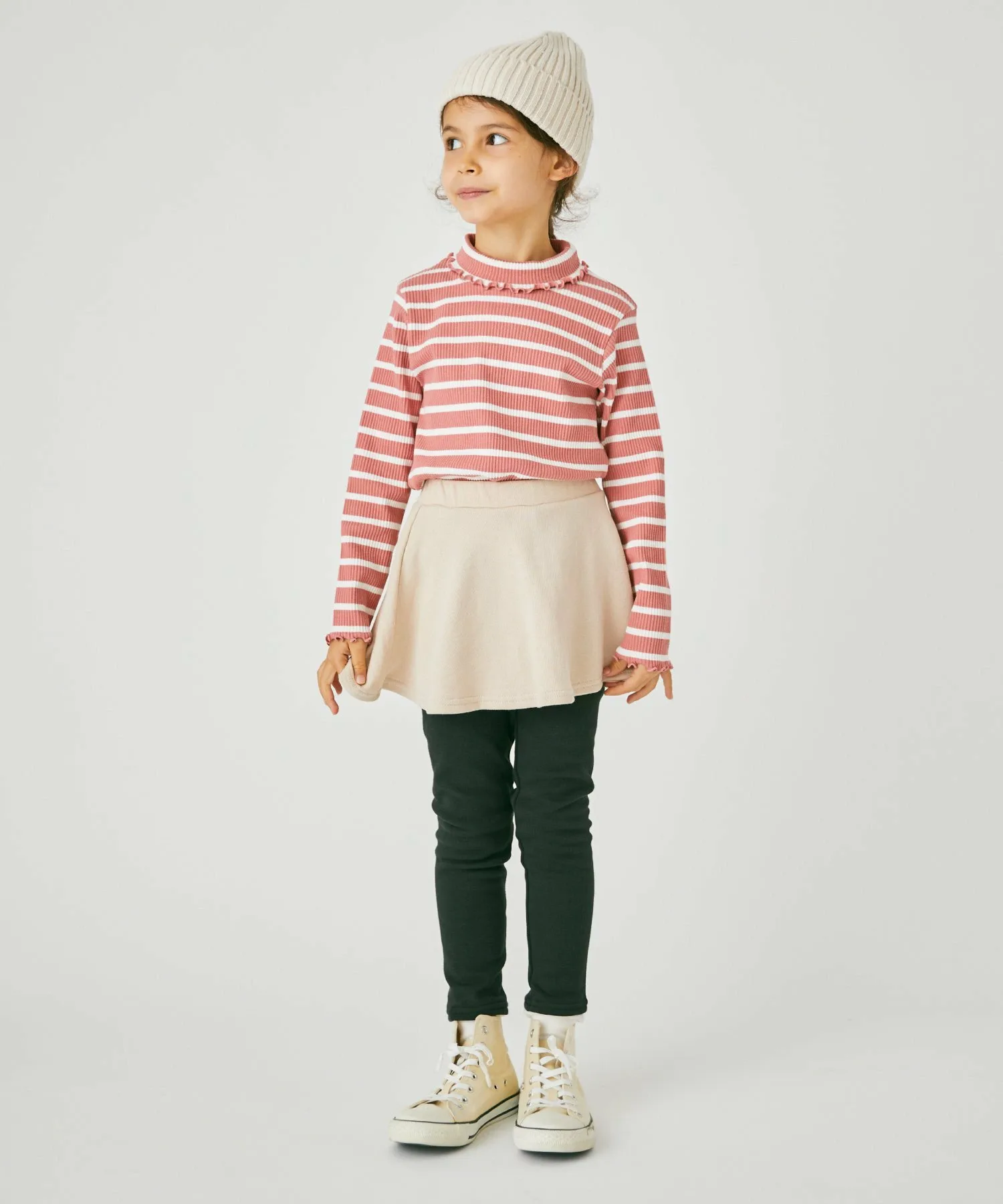 Водолазка в рубчик Ever Closet, Apricot Border — фото 2