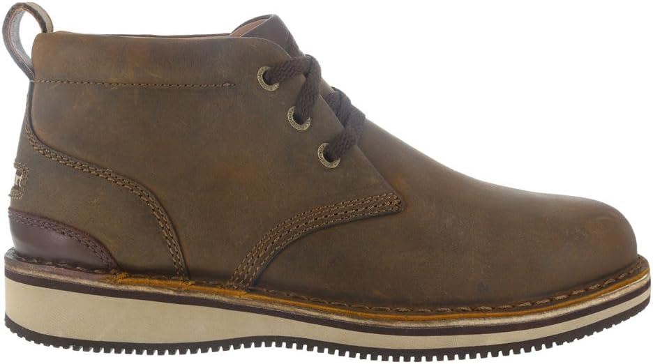 Мужские ботинки Rockport Rk2801 Prestige Point с защитным носком, шнуровкой и дизайном Чукка, коричневые — фото 4