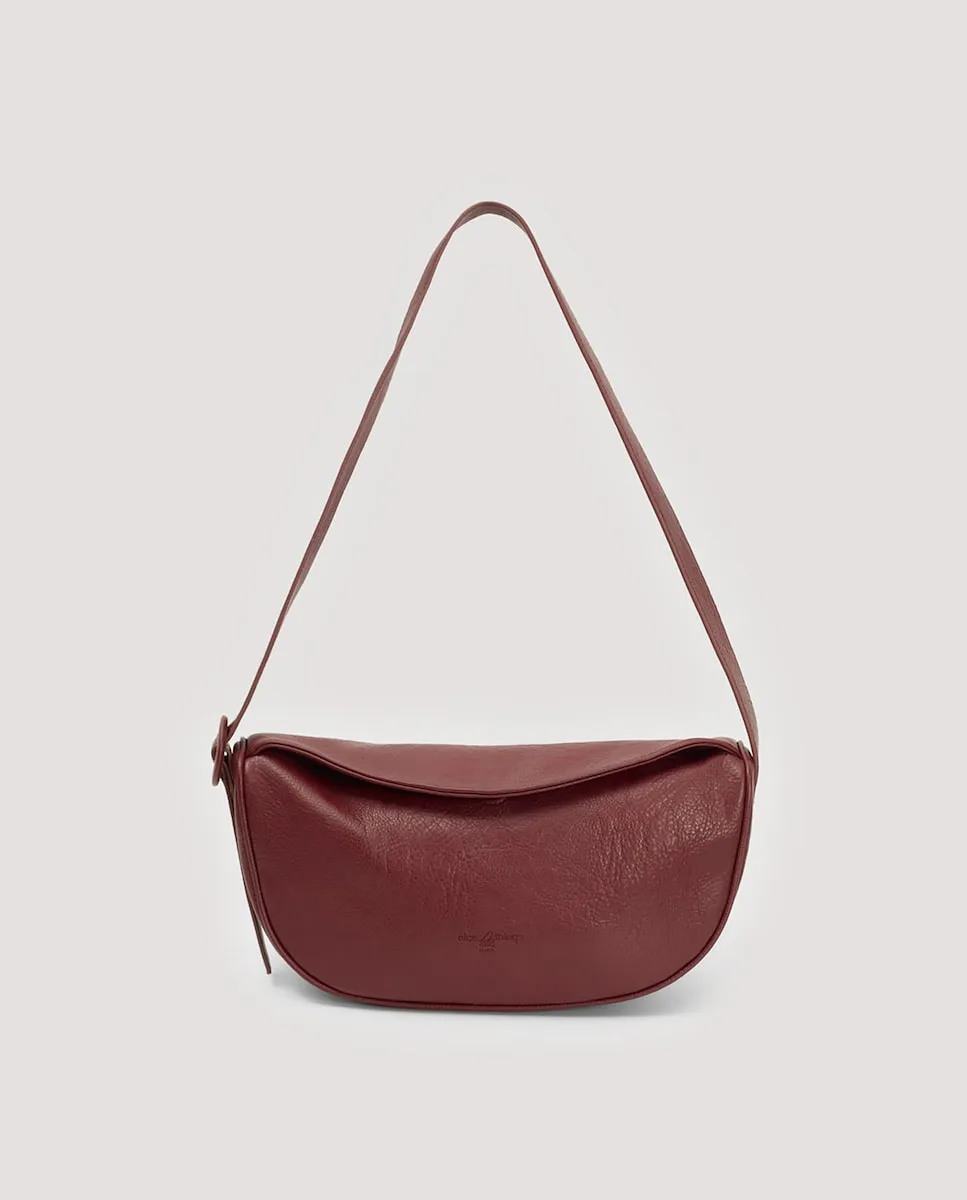 

Сумка через плечо с застежкой-молнией и регулируемым ремнем с пряжкой Nice Things, бордовый