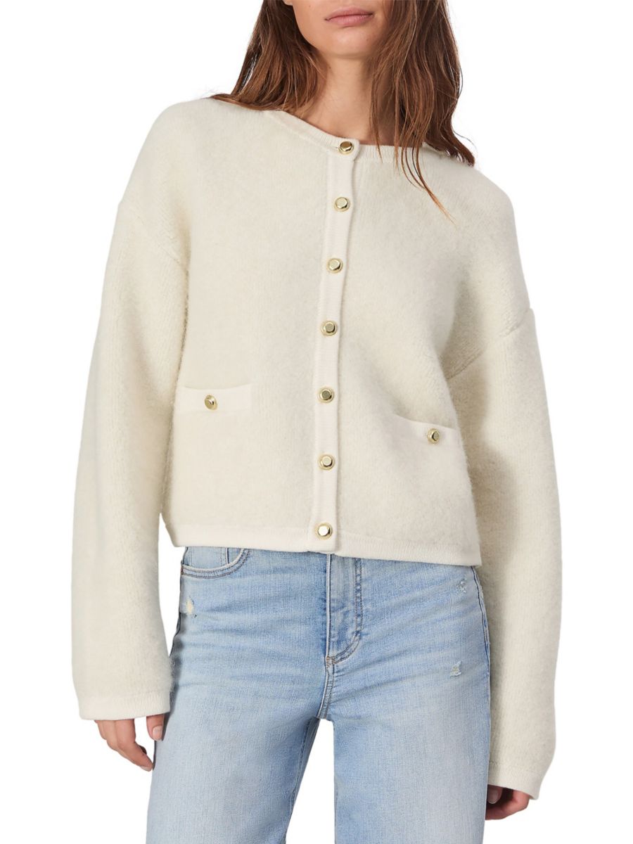 

Кардиган Kaia Boucle Crewneck rag & bone, слоновая кость