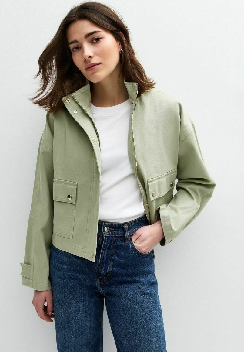 

Легкая куртка HIGH NECK SHACKET New Look, оливковый