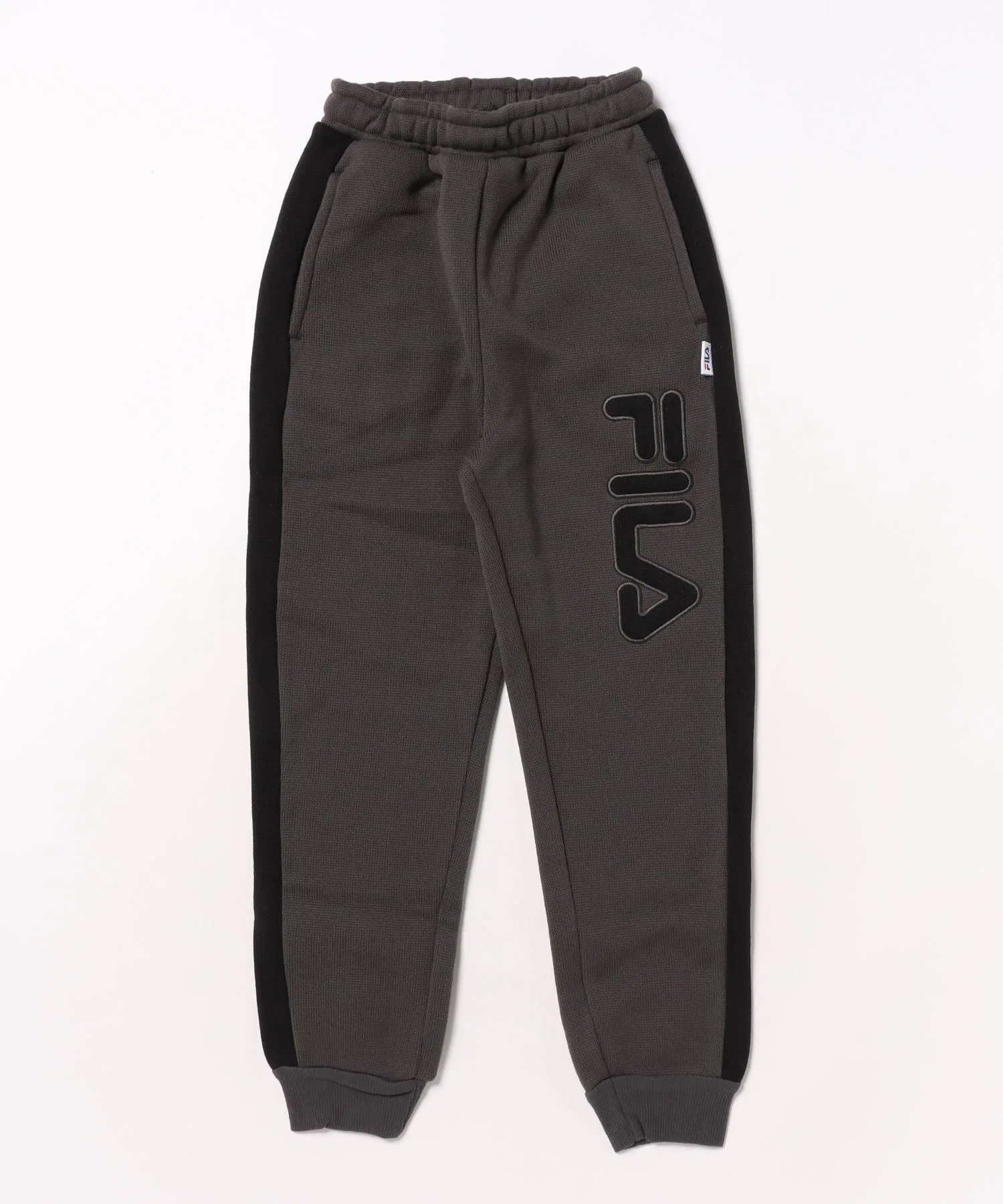 Детские спортивные штаны FILA с логотипом серые