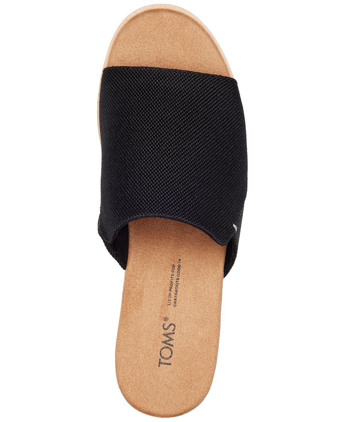 Женские босоножки на танкетке Diana Mule на плоской подошве TOMS, черный — фото 4