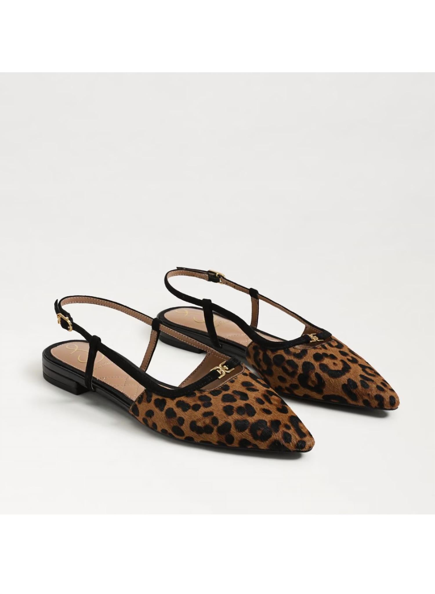 Туфли-лодочки на ремешке с острым носом в леопардовом принте Sam Edelman