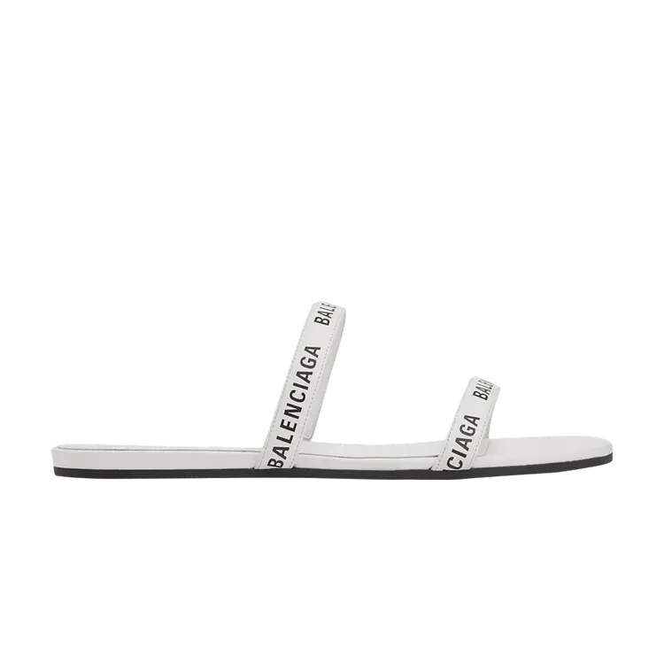 Кроссовки Balenciaga Wmns Round Sandal Flat 'Printed - White Black', белый