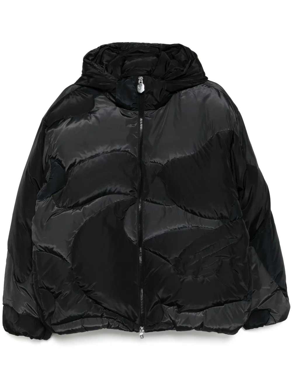 

Пуховик 1ST с камуфляжным принтом A BATHING APE, черный