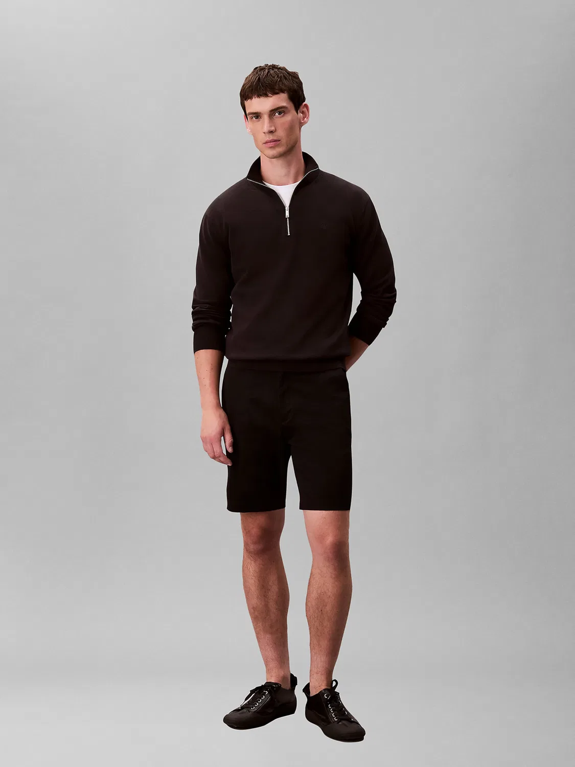 Шорты Calvin Klein Regular черного цвета — фото 2
