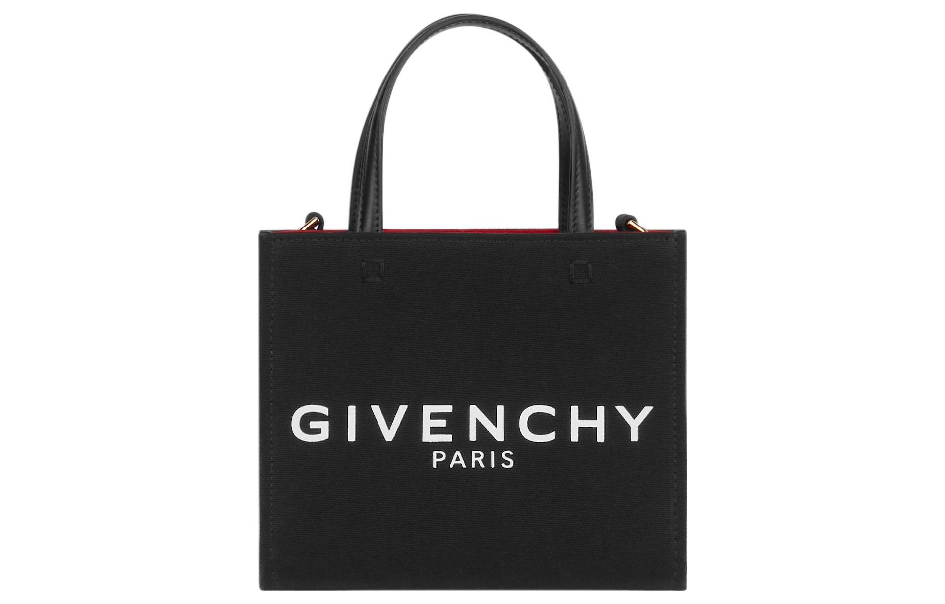 

Мини Джи Тот Шоппер из чёрной парусины Givenchy