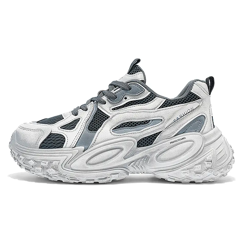 

Кроссовки Shock Absorbers Abrasion Resistant Rebound Thermal Balance Low Top Kids Lifestyle Shoes Teenagers PROTECTCAMEL, серый