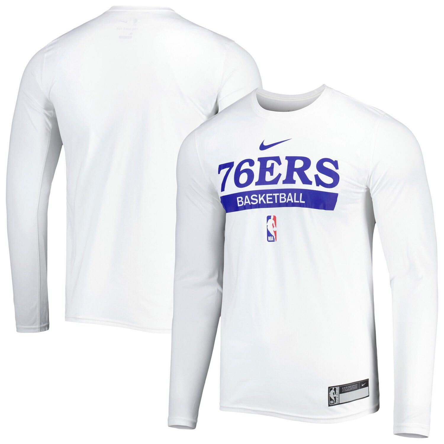 

Мужская белая футболка с длинным рукавом Philadelphia 76ers 2022/23 Legend On-Court Practice Performance Nike, Белый, Мужская белая футболка с длинным рукавом Philadelphia 76ers 2022/23 Legend On-Court Practice Performance Nike