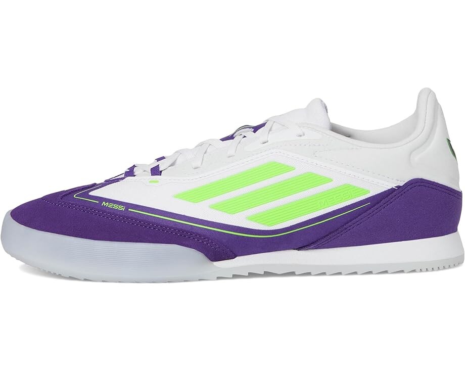 Кроссовки Unisex adidas F50 Freestyle 24 Messi Indoor, цвет White/Lucid Lemon/Unity Purple — фото 4