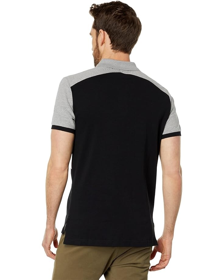 

Поло U.S. POLO ASSN. Slim Fit Chest Stripe Color-Block Polo, черный