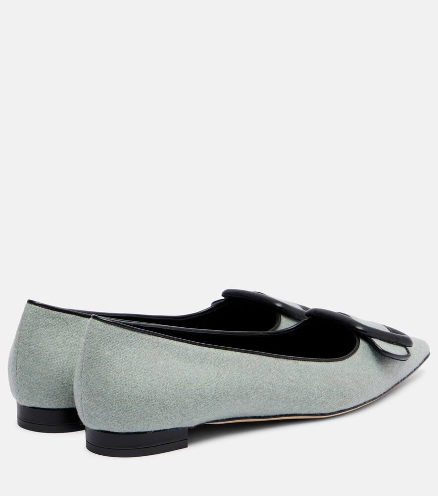 Майсейл балетки на пряжке Manolo Blahnik, Mgrn 3107/Blck 0015 — фото 2